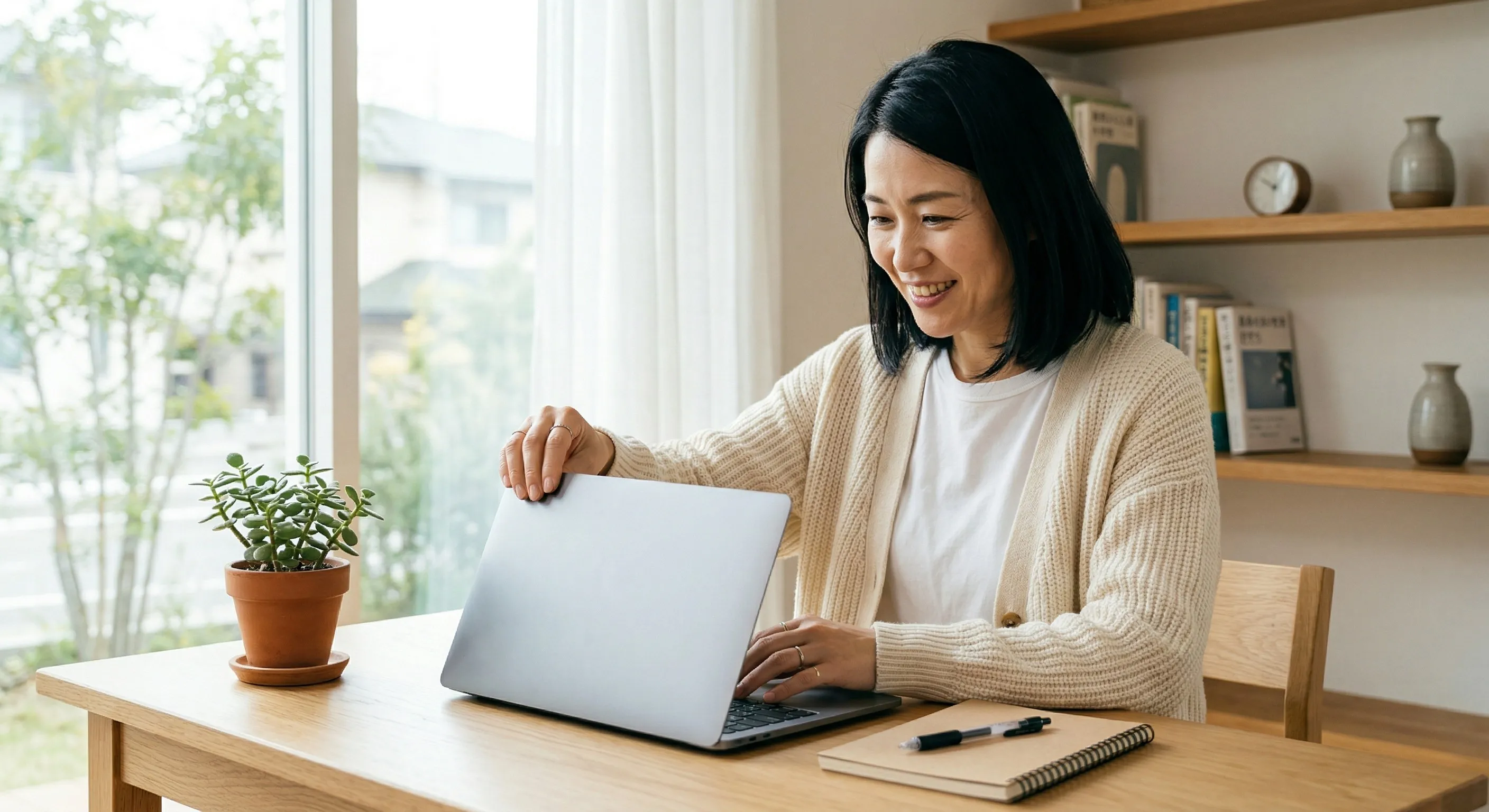 ノートパソコンをセットアップする