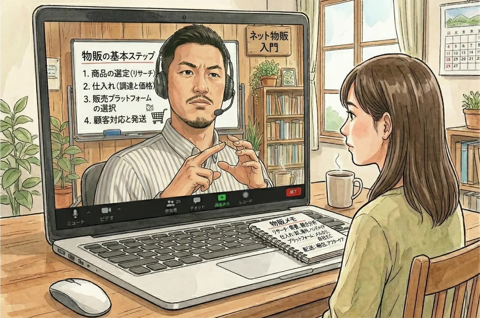 オンライン指導の様子